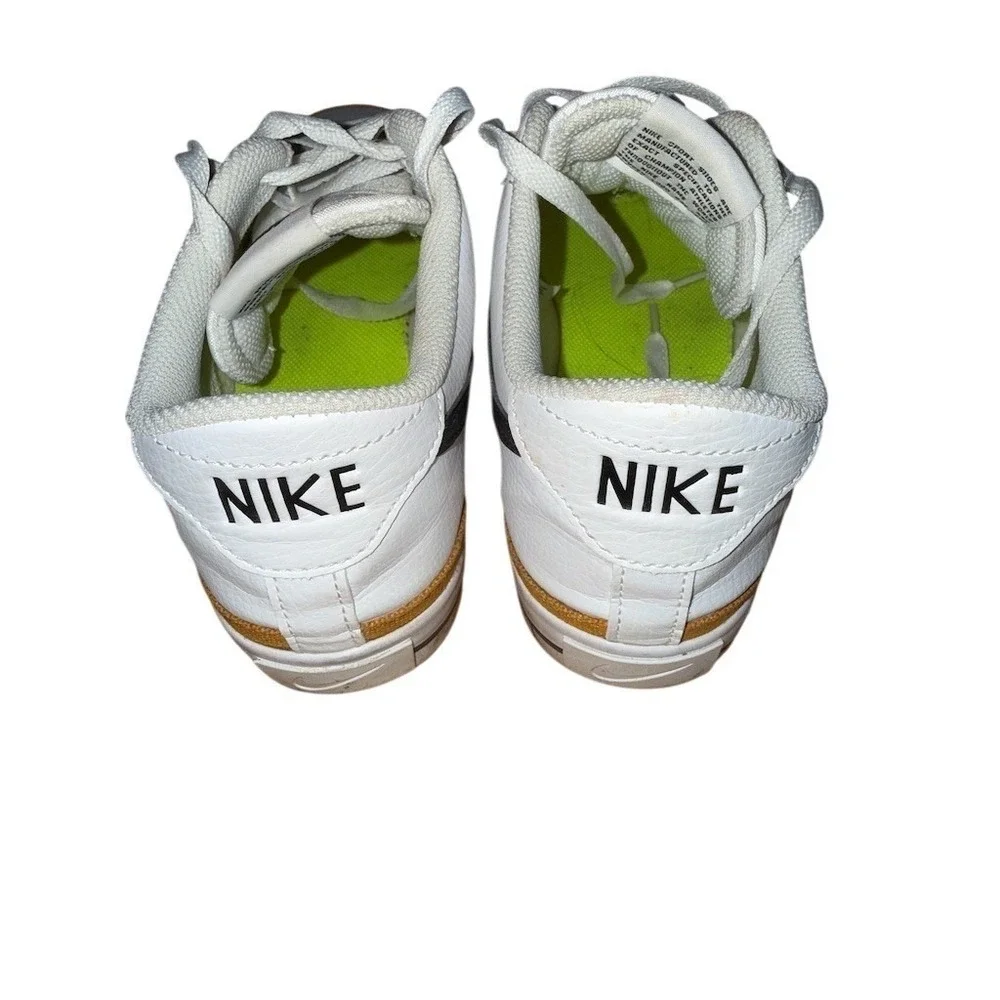 Nike Court Legacy Low Top Sneakers Men's Size‎ 9.5 White Black Desert Ochre